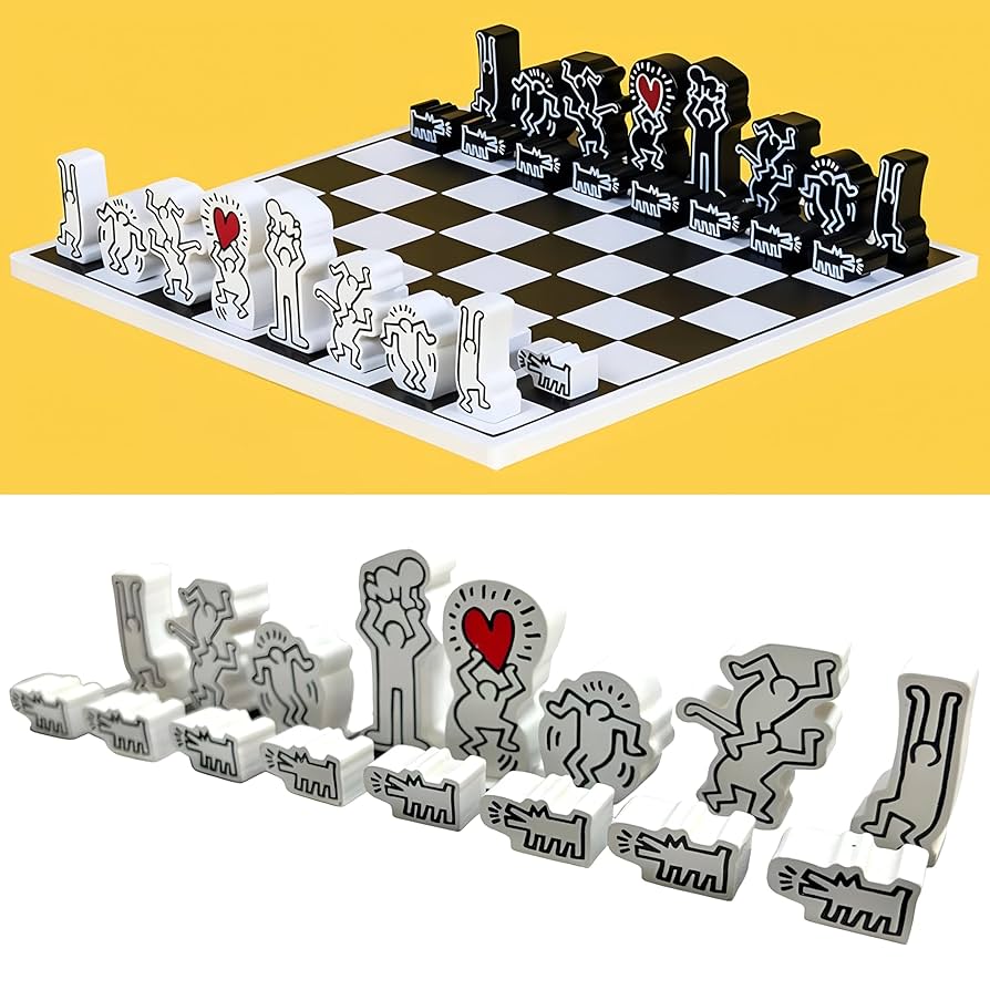 Amazon.com: Vilac VIL9221 Set, Keith Haring Chess Game, One